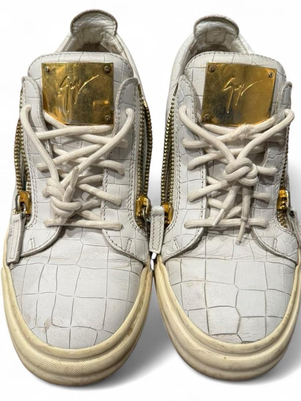 Giuseppe Zanotti Crocodile Leather Low Top Sneakers
